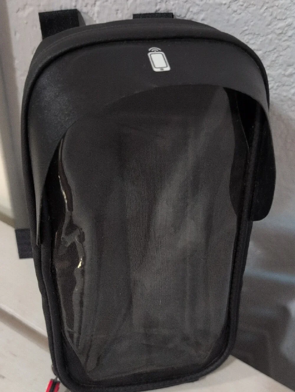 Cycling Bicycle Top Tube Mounting Clear Phone Pocket Bag With Zip Storage Pouch